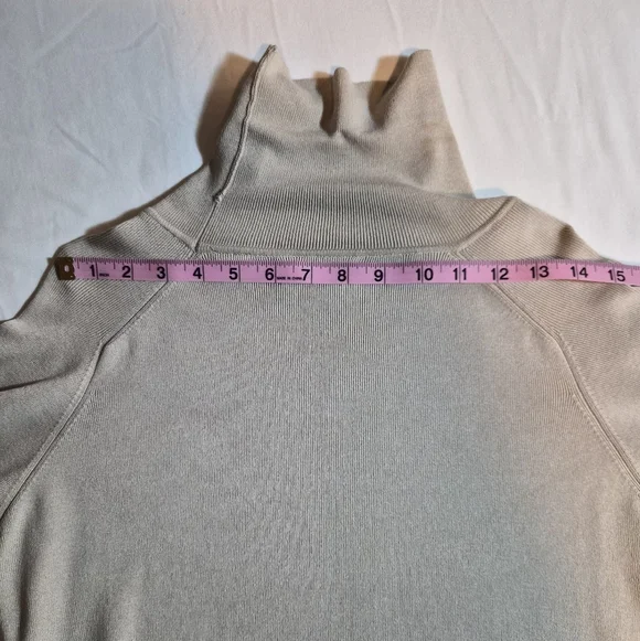 Valerie Separates 100% Silk Grey Mock Neck Sweater PL - READ DESC - Picture 6 of 10
